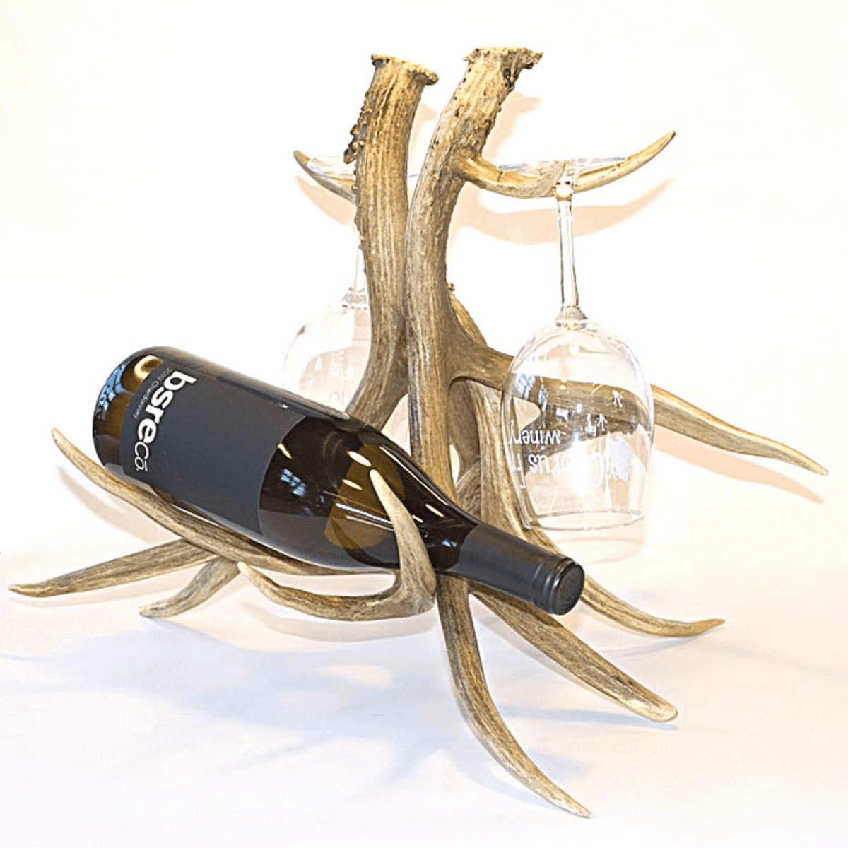 Mule Deer Antler Wine Rack Rustic Farmhouse Decor