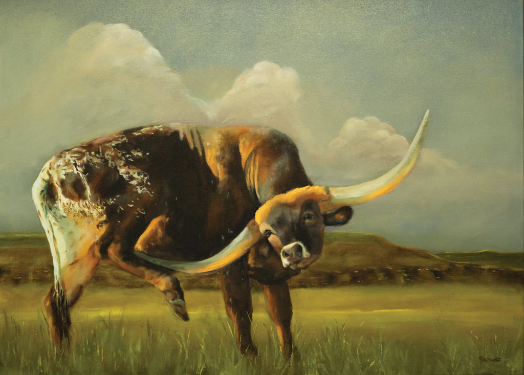 Longhorn Steer oil Painting