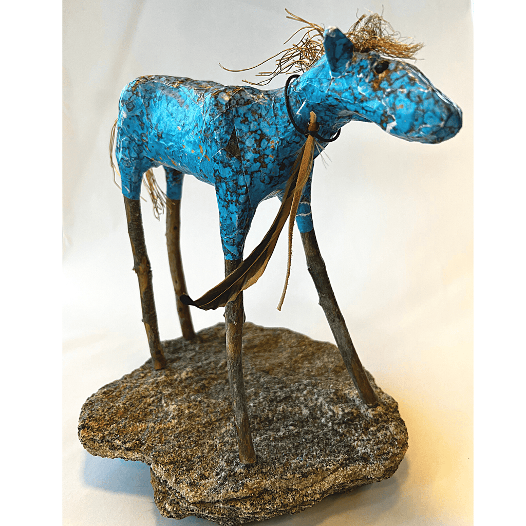 Blue Horse Sculpture- Montana Arts & Home