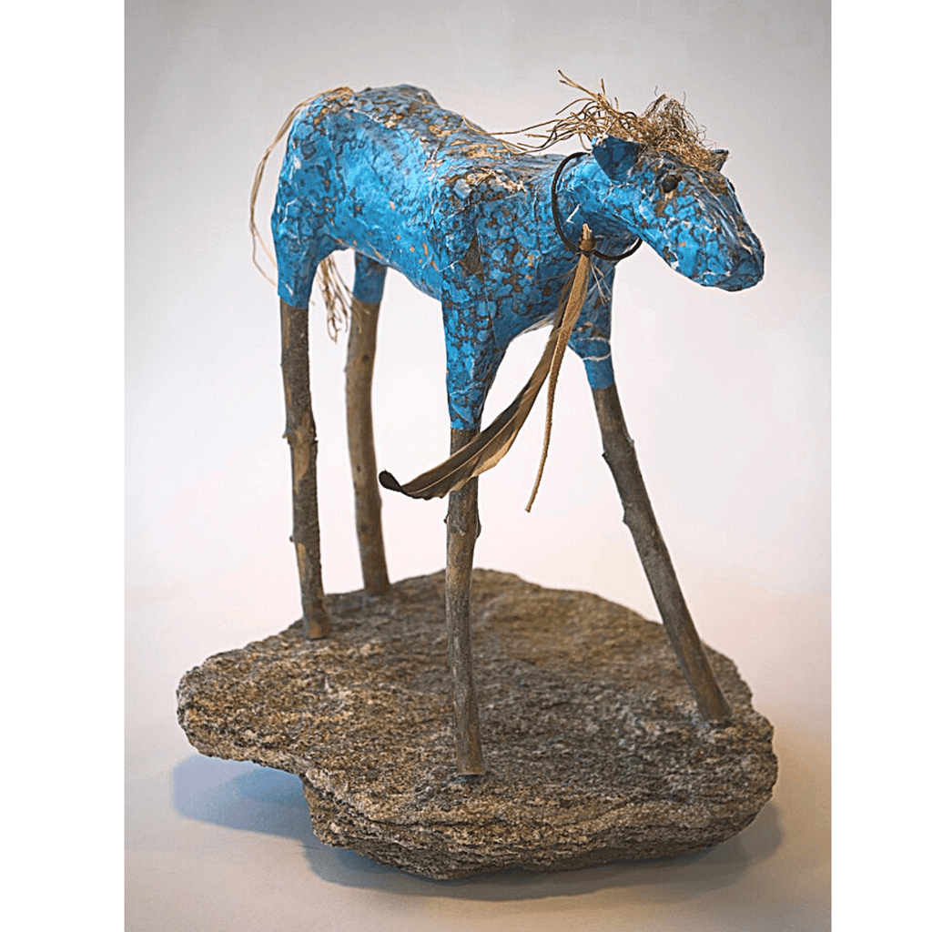 Blue Horse Sculpture-Montana Arts & Home