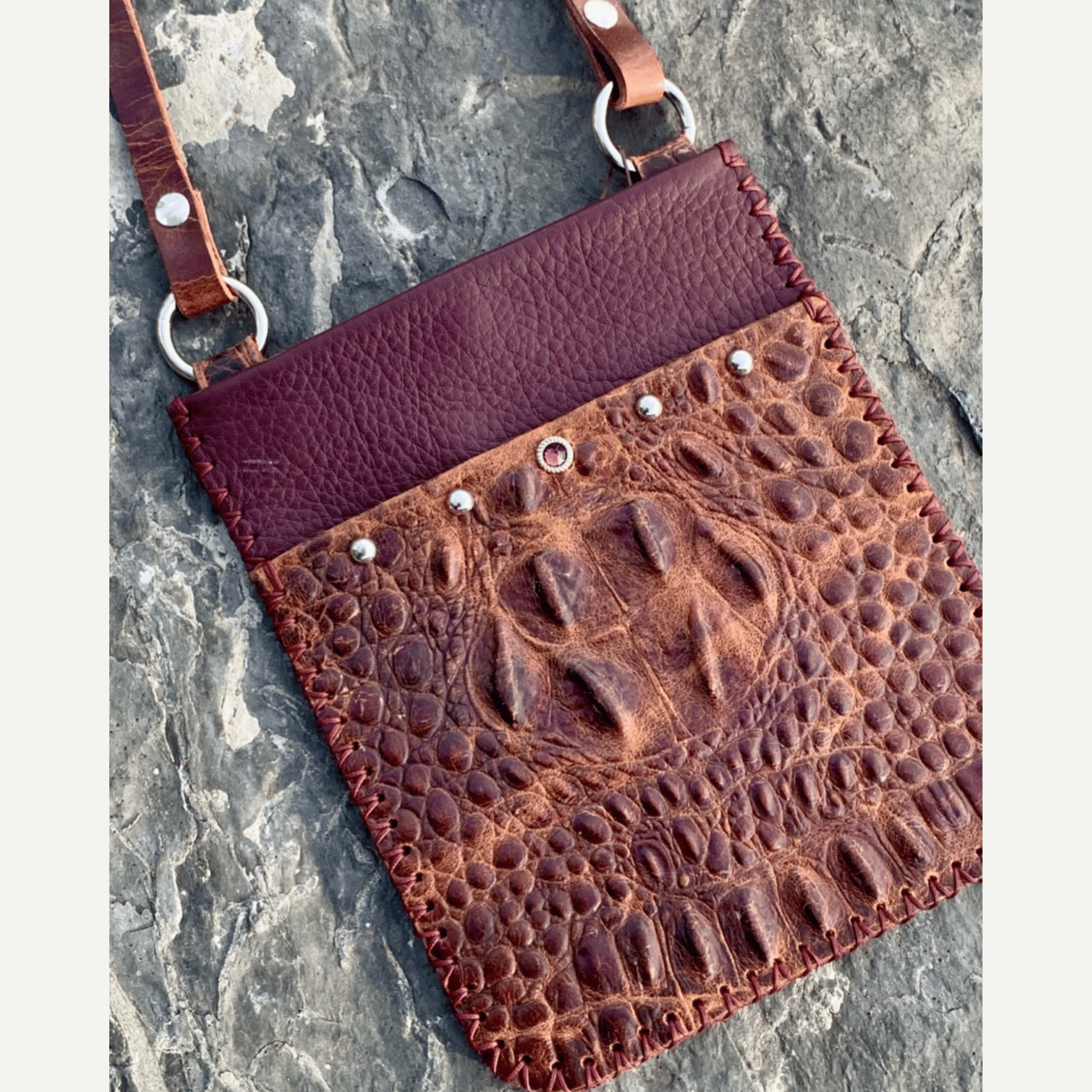 Burgundy crossbody purse sales